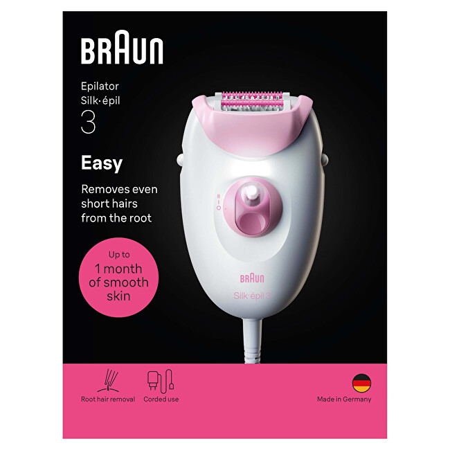 Braun Epilátor s kabelem Silk-épil 3 3-000 Pink