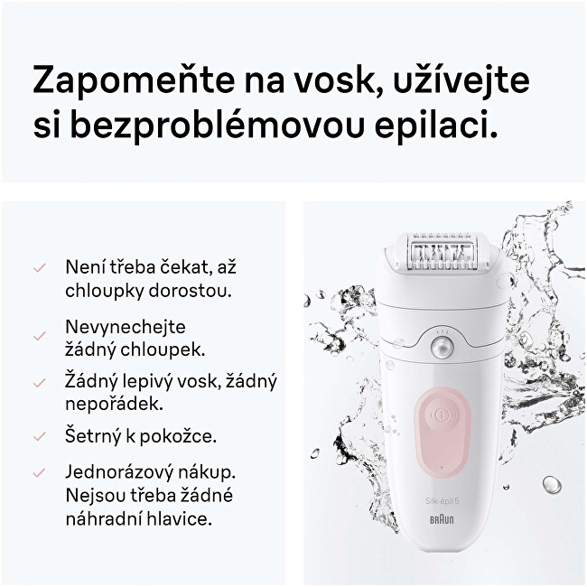 Braun Epilátor Silk-épil 5 Wet & Dry 5-011 Light Pink