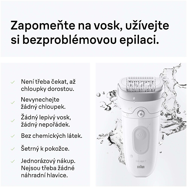 Braun Epilátor Silk-épil 7 Wet & Dry 7-000 Silver