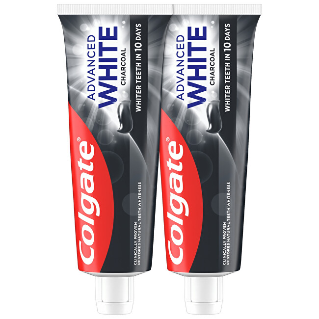 Colgate Advanced White Charcoal Whitening Toothpaste 2 x 75ml Balinanti dantų pasta thumbnail 2