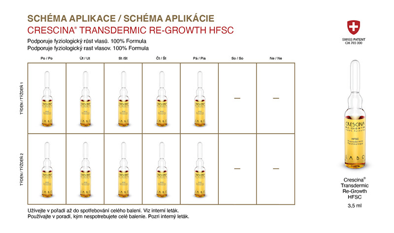 Péče na podporu růstu vlasů pro muže Transdermic stupeň 1300 pokročilá fáze 20 x 3,5 ml