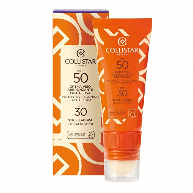 Collistar Opalovací krém a balzám na rty 2v1 SPF 50