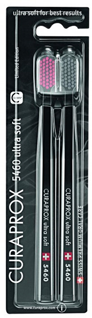 Curaprox Velmi jemný zubní kartáček 5460 Ultra Soft Black Edition 2 ks