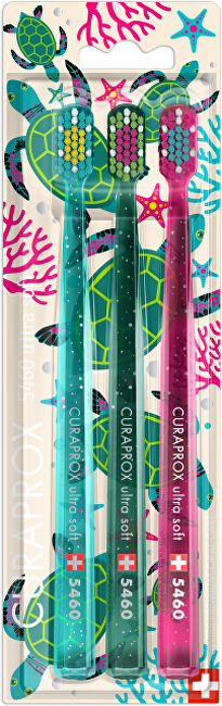 Curaprox Zubní kartáček CS 5460 Ultra Soft Summer Turtle 3 ks