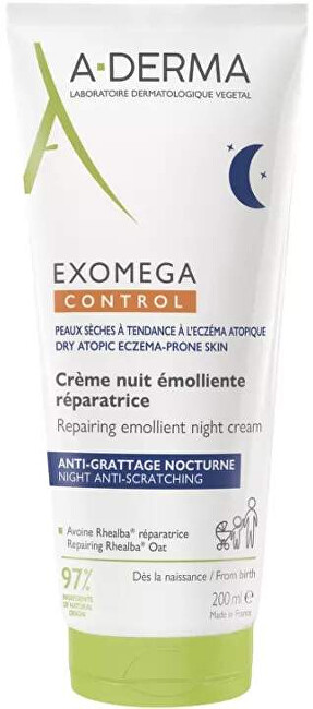 A-DERMA Noční emolienční krém Exomega Control (Emollient Night Cream)