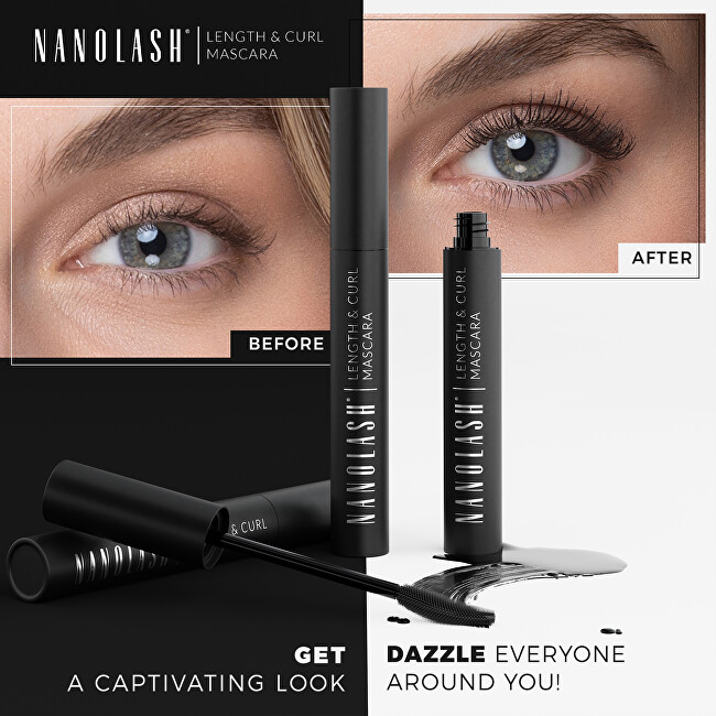 Nanolash Řasenka pro prodloužení a natočení řas Length & Curl Mascara 10 ml