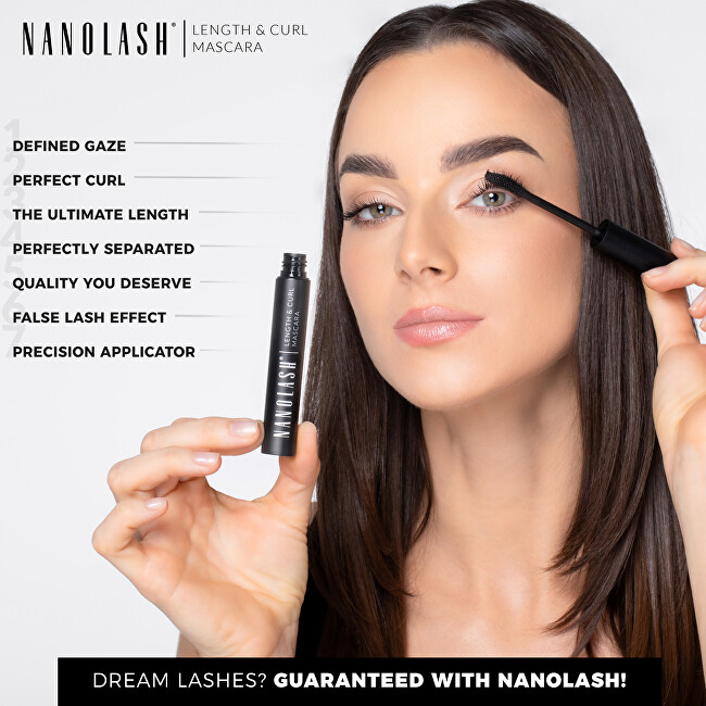 Nanolash Řasenka pro prodloužení a natočení řas Length & Curl Mascara 10 ml