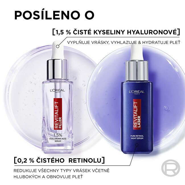 L'Oréal Paris Sérum proti vráskám s 1,5% čisté kyseliny hyaluronové Revitalift Filler (Hyaluronic Acid Serum)