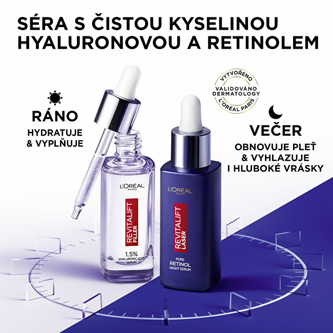 L'Oréal Paris Sérum proti vráskám s 1,5% čisté kyseliny hyaluronové Revitalift Filler (Hyaluronic Acid Serum)