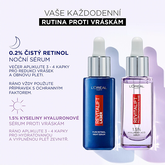 L'Oréal Paris Sérum proti vráskám s 1,5% čisté kyseliny hyaluronové Revitalift Filler (Hyaluronic Acid Serum)