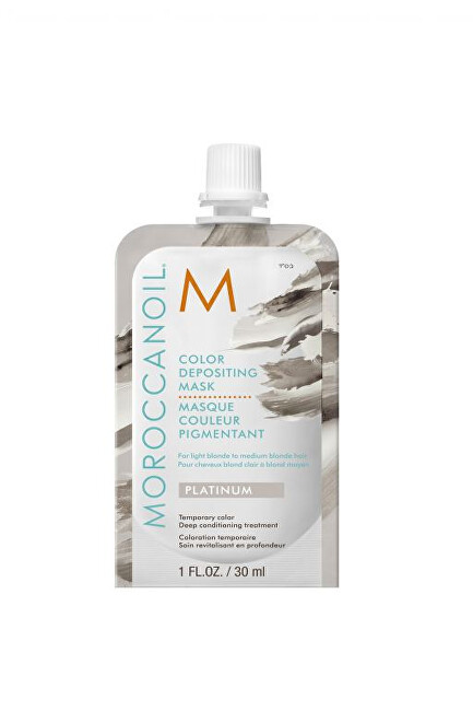 Moroccanoil Tónujúca maska na vlasy Platinum (Color Depositing Mask)
