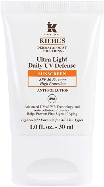 Kiehl's Ľahký ochranný pleťový krém SPF 50 Ultra Light (Daily UV Defense)