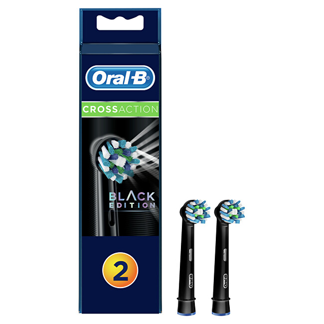 Oral B Náhradní kartáčkové hlavice s technologií CleanMaximiser CrossAction Black 4 ks
