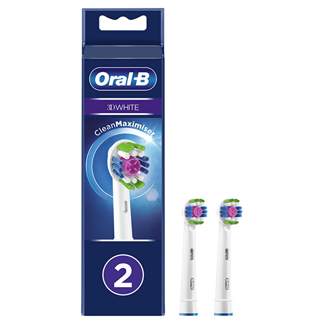 Oral B Náhradní kartáčové hlavice s Technologií CleanMaximiser 3D White 2 ks