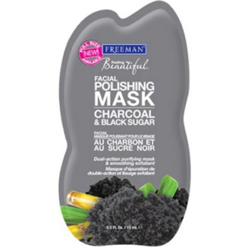 Freeman Peelingová maska s uhlím a cukrem (Facial Polishing Mask Charcoal & Black Sugar) 15 ml