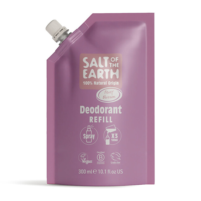 Salt Of The Earth Deodorant ve spreji Peony Blossom Deodorant Refill - náplň