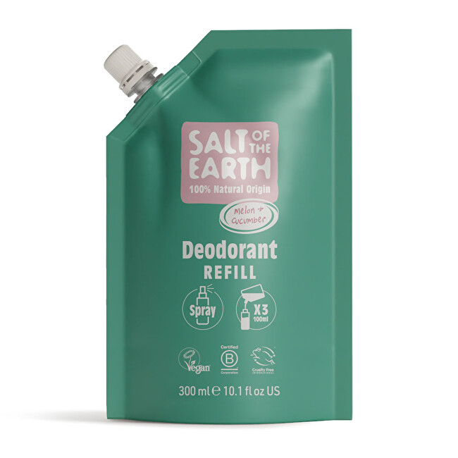 Salt Of The Earth Deodorant ve spreji Melon & Cucumber Deodorant Refill - náplň