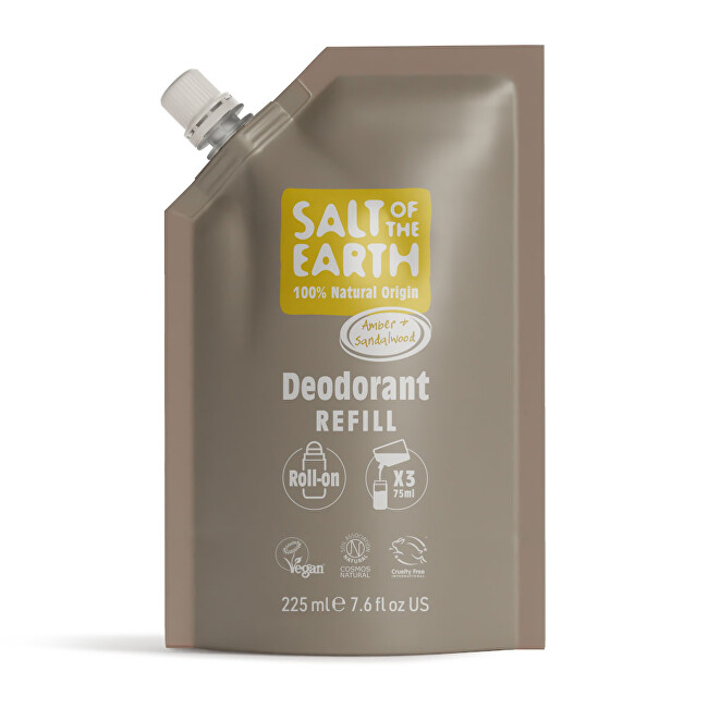 Salt Of The Earth Přírodní kuličkový deodorant Amber & Santalwood Deo Refill - náplň