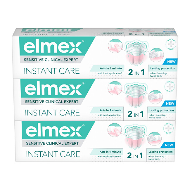 Zubní pasta Sensitive Clinical Expert Instant Care Trio 3 x 75 ml