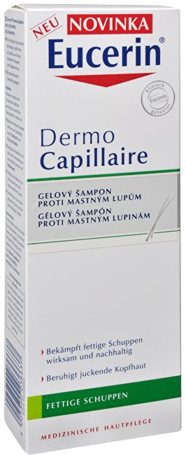 Gelový šampon proti mastným lupům DermoCapillaire 250 ml