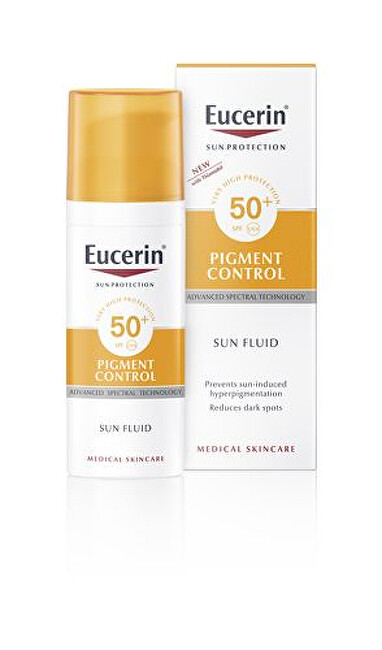 Eucerin Emulze na opalování na obličej s depigmentačním účinkem Pigment Control SPF 50+ (Pigment Control Sun Fluid) 50 ml