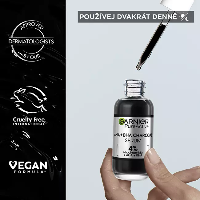 Sérum proti nedokonalostem pleti AHA + BHA Charcoal (Serum) 30 ml