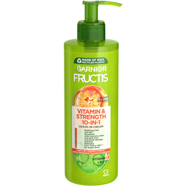Garnier Bezoplachová posilující péče na vlasy Fructis Vitamin & Strength (Leave-in Cream) 400 ml