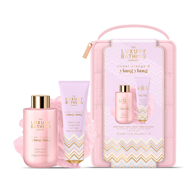 Grace Cole Dárková sada péče o tělo v taštičce Pomeranč & Ylang Ylang 3 ks
