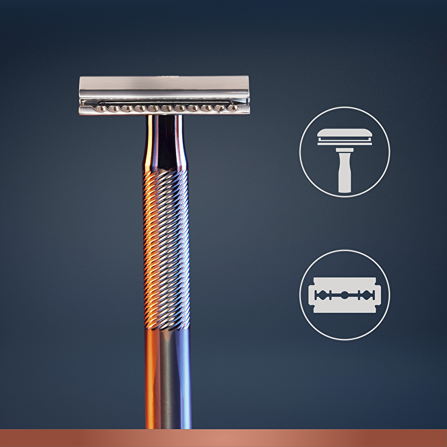 Gillette Holicí strojek King (Double Edge Safety Razor) + žiletky 5 ks