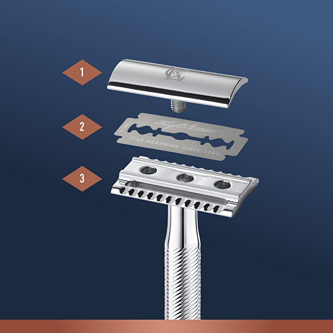 Gillette Holicí strojek King (Double Edge Safety Razor) + žiletky 5 ks