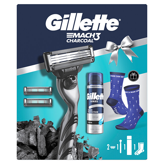 Gillette Dárková sada Mach3 Charcoal Set