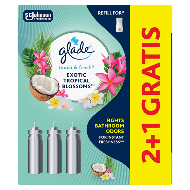 Touch &amp; Fresh Exotic Tropical Blossoms 2+1 Air Freshener Refill Set