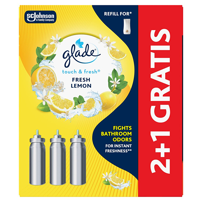 Touch &amp; Fresh Fresh Lemon 2+1 air freshener refill set