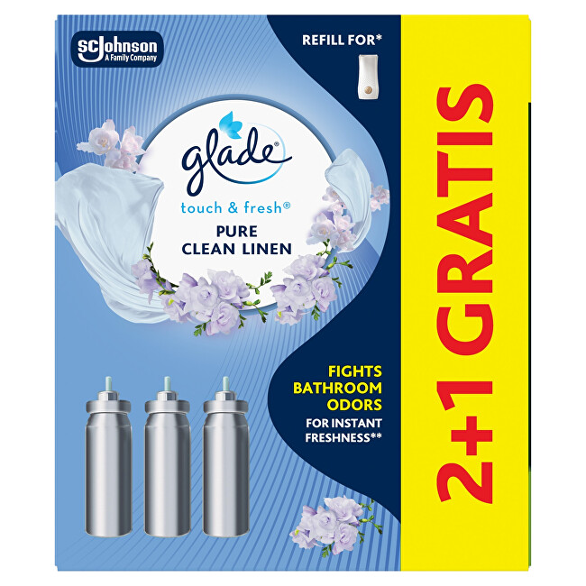 Touch &amp; Fresh Pure Clean Linen 2+1 air freshener refill set