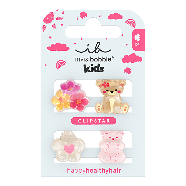 Clipstar Kids Bearly Bloomed Hair Clip 4 pcs
