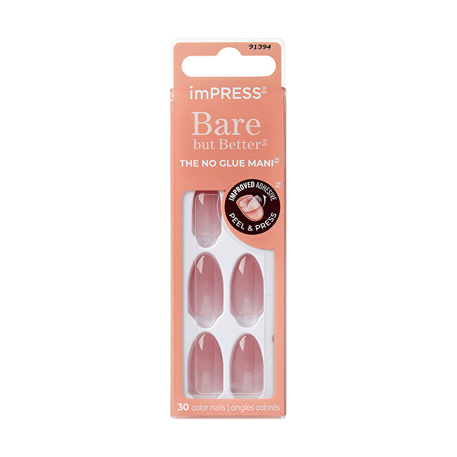 Kiss Adhesive nails ImPRESS Bare but Better MA - Serenity 30 pcs Dirbtiniai nagai thumbnail 4