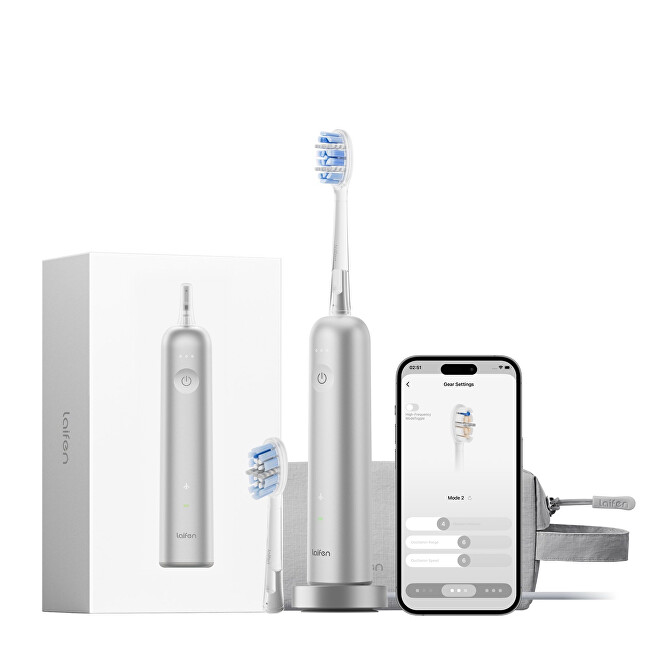 Laifen Elektrický kartáček Wave Pro LFTB02-A Aluminium Alloy Silver
