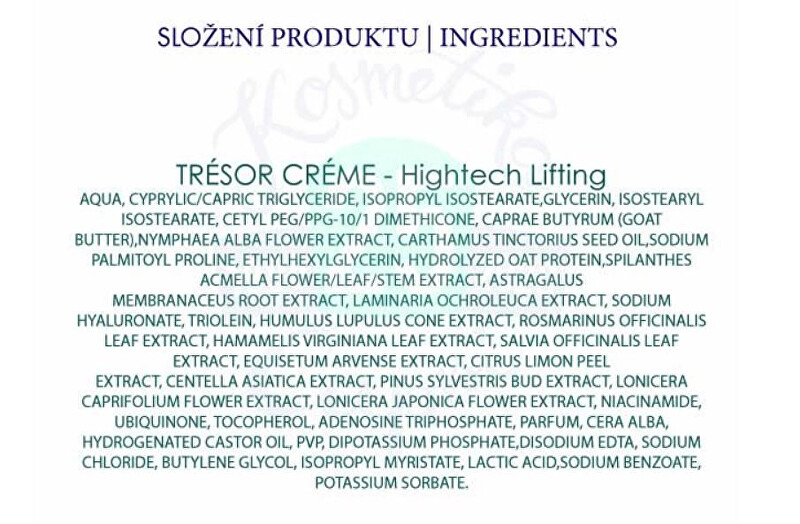 Krém proti vráskám Trésor Créme (Hightech Lifting) 30 g