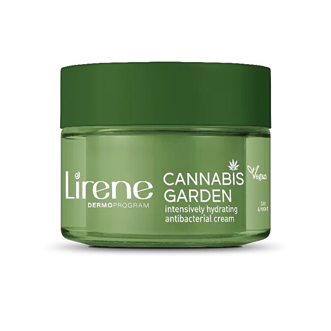 Lirene Intenzívny hydratačný pleťový krém Canabbis Garden (Intensively Hydrating Antibacterial Cream) 50 ml -ZĽAVA - poškodená krabička