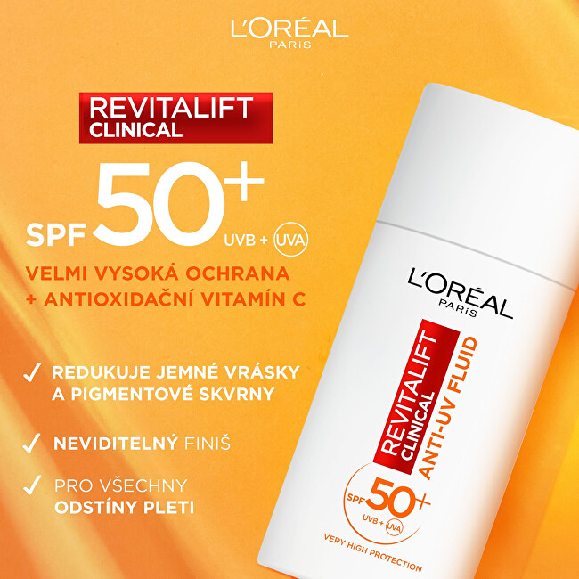 Denní ochranný fluid Revitalift Clinical SPF50+ s vitamínem C (Anti-UV Fluid) 50 ml