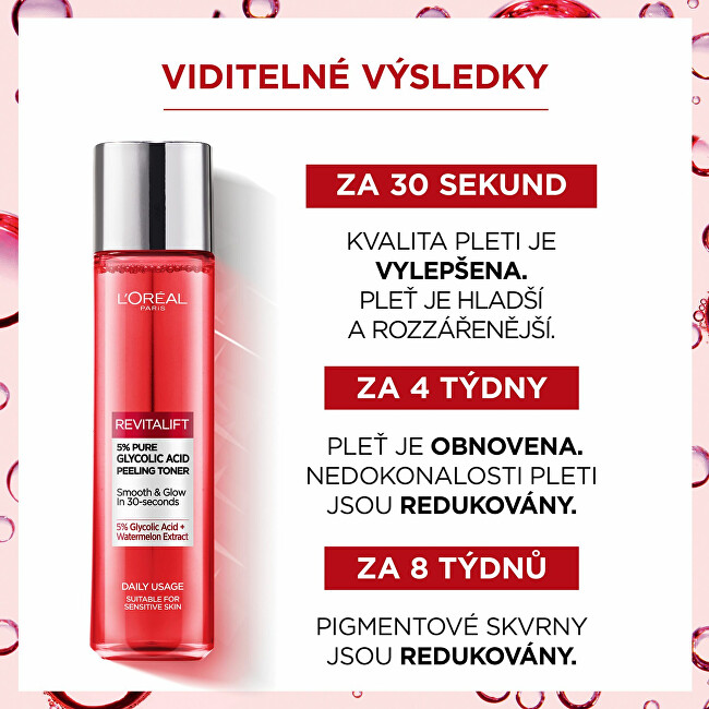 Exfoliační pleťové tonikum Revitalift (Peeling Toner) 180 ml