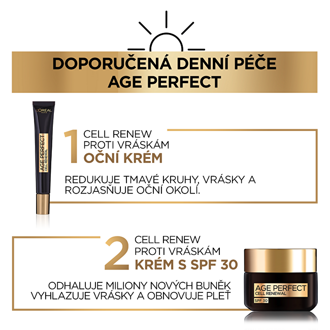 L'Oréal Paris  Denní krém SPF 30 Age Perfect Cell Renew Revitalising Day Cream 50 ml