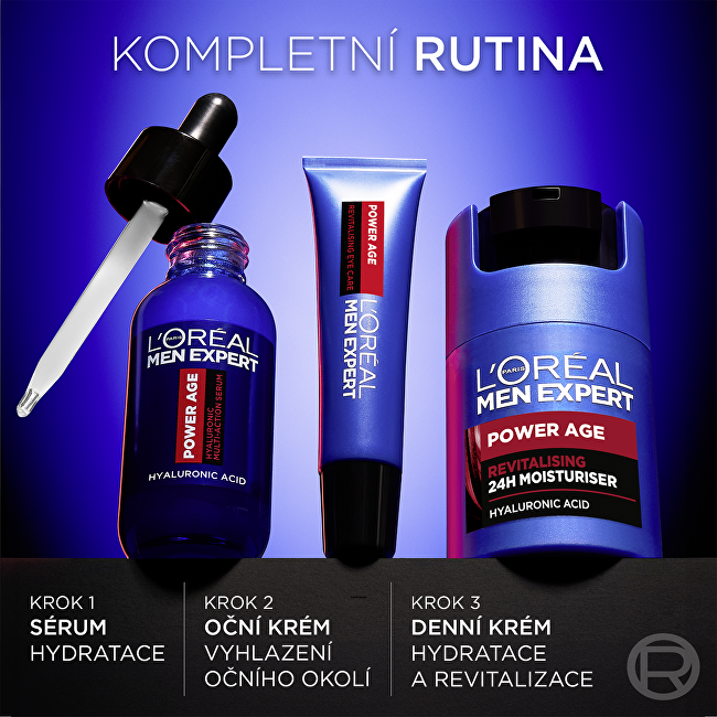 Noční pleťový gel Men Expert Power Age (Recharging Night Gel) 50 ml