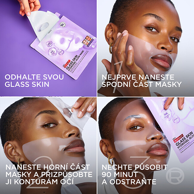 L'Oréal Paris  Sada rozjasňujících masek Filler Glass Skin Mask 4 x 25 g