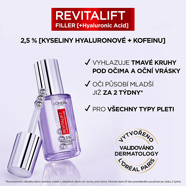 Oční sérum s 2,5% kyselinou hyaluronovou Revitalift Filler (Eye Serum) 20 ml