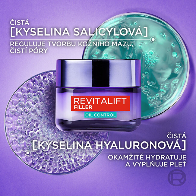 Pleťový krém pro mastnou pleť Revitalift Filler Oil Control (Cream) 50 ml