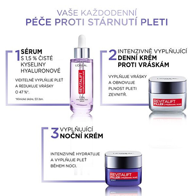 Vyplňující denní krém proti stárnutí Revitalift Filler [HA] 50 ml