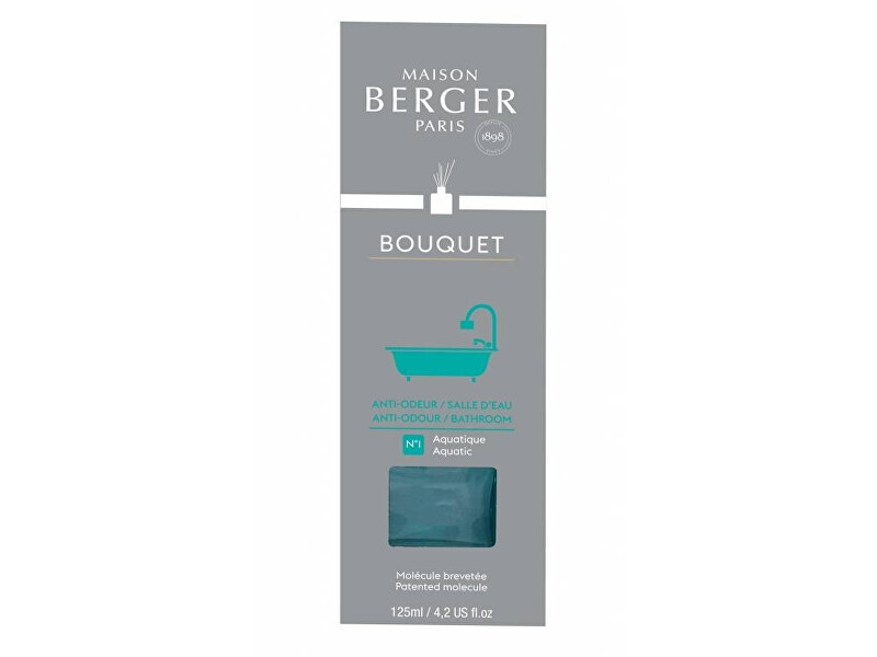 Maison Berger Paris Difuzér Cube proti zápachu v koupelně Aquatic (Anti-odour Bathroom) 125 ml