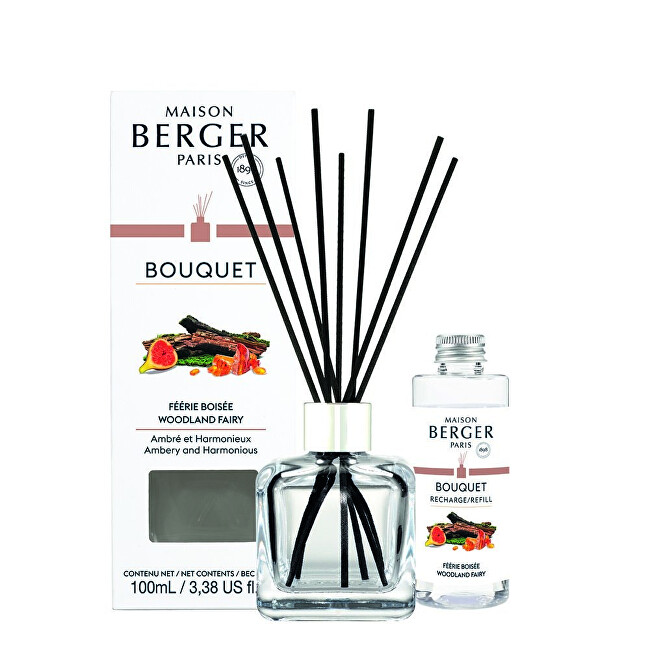 Maison Berger Paris Dárková sada aroma difuzér Cube + náplň Woodland Fairy 100 ml
