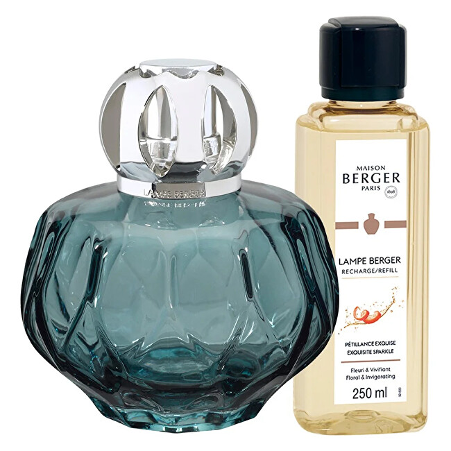 Maison Berger Paris Dárková sada katalytická lampa Rosalie modrá + náplň Intenzivní třpyt 250 ml